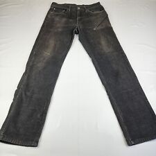 Levis 751 Corduroy Jeans W31 L31 Dark Grey/Black Stretch Straight Fit Mens 285