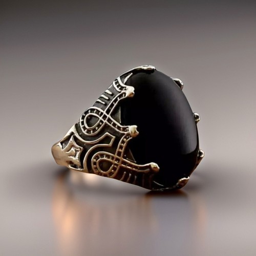 925 sterling silver men ring - silver, men's