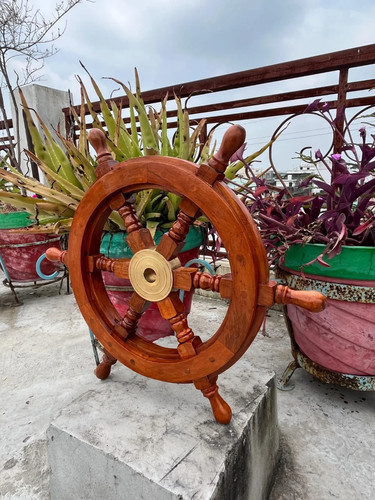 Nautical wooden ship - ship, wheel