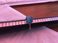ladies dress ring blue stone