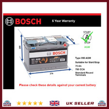 AGM Car Battery fits MG MG HS