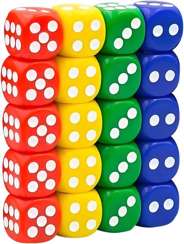 Pack multi color dice - multi-color,