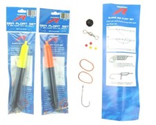 2 X Sea Fishing Float Set Inc. Floats Hooks Beads Weights Stops & Instructions
