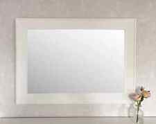 Extra Large White Plain Modern Wall Mirror 105cm x 75cm