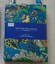 Matthew Williamson Gardenia Damask Floral Duvet Cover SET 100% Sateen Cotton