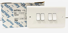 4 Gang White Plastic Wall