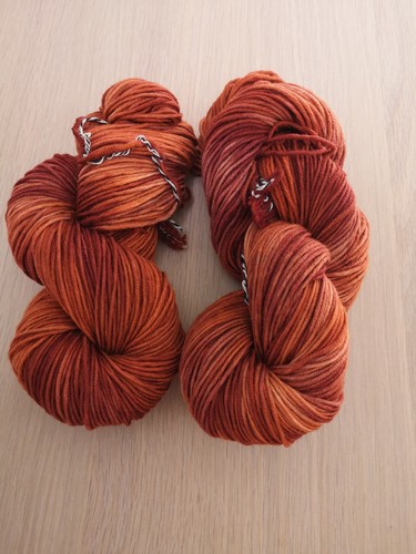 Hand dyed 100 wool - yarn,