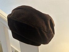 Webflex Vintage 1940s 1950s Brown Velvet Beret Flapper Hat WW2 Art Deco S M