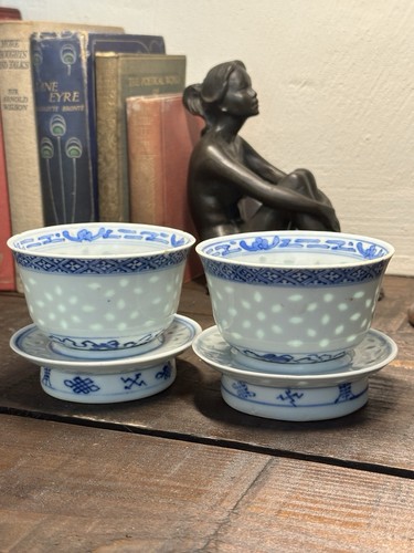Pair vintage chinese rice - vintage,