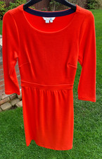 BODEN Leila Ponte dress size 8 long  firecracker orange WH609 bwb~~~~5