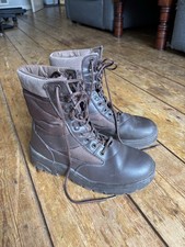 British Army Surplus Brown Leather Combat Boots - WP - Size UK 8 L