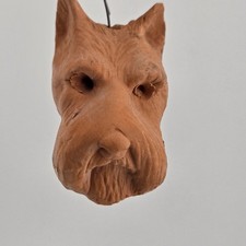 Vintage Clay Terrier Dog Head