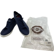 Lambretta Men's Blue Canvas Trainers Lace Up Comfortable Casual Shoes Size UK10