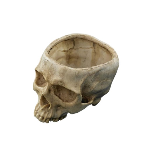 Large funny resin skull flower - large,