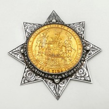 VICTORIAN ANCIENT ORDER OF FORRESTERS STERLING SILVER MEDAL 1869 E Loewenstark