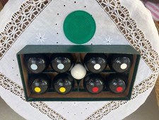 B & A Indoor Carpet Bowls. Set of 8 Including a Jack and a Marker Mat