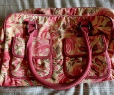 Vintage Boden Weekend Bag With Oilcloth Retro Patterned Exterior