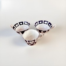 Royal Crown Derby 'Unfinished Imari' Pattern, Blue & White Tea Cups And Coffee