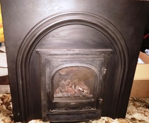 Gazco black cast iron - cast, inset