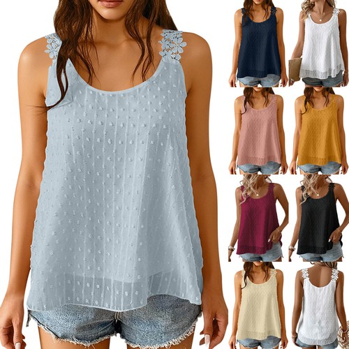 Ladies chiffon dot cami vest - ladies,