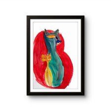 Bold Abstract  Cat Family