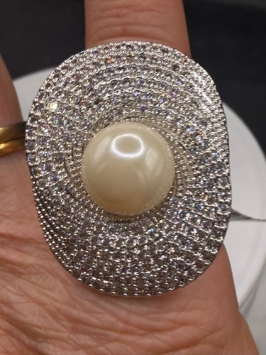 Ladies pearl cocktail ring - ladies,
