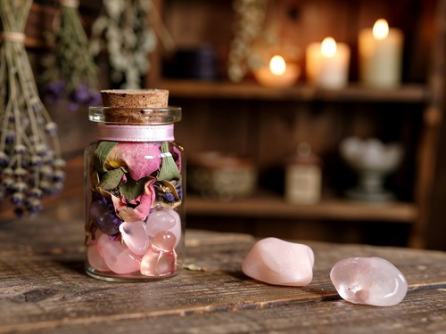 Witches spell bottle - bottle, ethereal