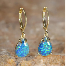 9ct Gold Gf Opal White Fire