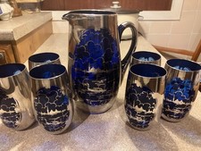 Vintage Venetian Silvered Glass Lemonade Set.