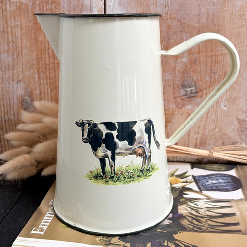 Vintage cream enamel - vintage,