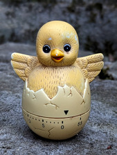 Vtg CHICK TIMER Kitchen Time Keeper Hatched Egg 60s Ornamental Kitchen Appliance