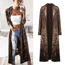 Womens Maxi Long Sleeve Velvet