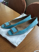 Roger Vivier Flats Blue Suede