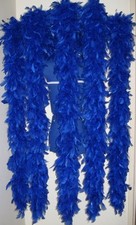 showgirl royal blue Feather Boa harness
