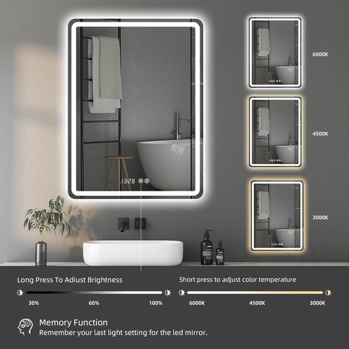 Led bathroom mirror dimmable - mirror,
