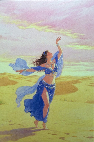 Modern dance art postcard - -,