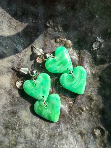 Shimmering green and glitter - shimmering,
