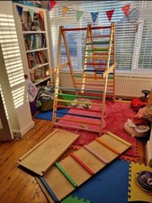 "Big Kid Gym!" 5ft Pickler Waxed Wooden Climbing Frame Toy Activity Sensory