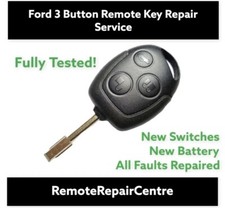 Ford key fix repair Mondeo Fiesta Puma Focus 3 Button Remote Key Fob SERVICE