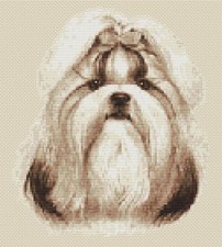 Shih-Tzu Dog Cross Stitch