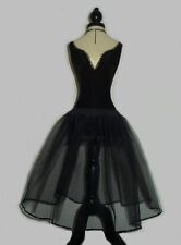 BLACK NET PETTICOAT - UK Custom Made - PROM 50s VINTAGE BALL SKIRT ROCKABILLY