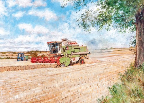 Birthday card farm claas - card,