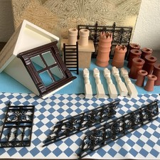 Dolls House Surplus Construction Items Chimneys Stair Posts Plastic Trellis Etc
