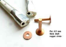 Ivan copper rivet setting tool (gauge #6 - vintage new stock for leather