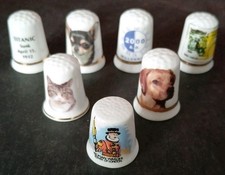 Vintage Thimbles Set Of Seven
