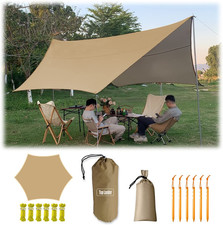 4.5X4.5M Large Camping Tarp Tent Ultralight Waterproof Mutifunctional Awning 