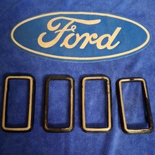 Ford Escort Mk2 Capri Fiesta Door Handle Surround in black with chrome finish