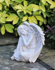 Garden Ornament Magical Fairy Angel Cherub Home Decor Statue DS5998 - ELM WH