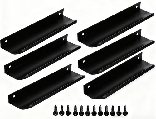 Pack black cabinet handles - 6,