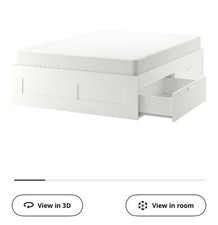 IKEA White Double Bed Frame